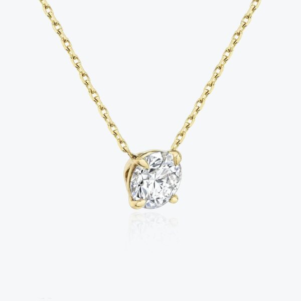 The Diamond Deal 1/4 Carat - 5 Carat | IGI Certified Lab Grown Diamond floating Pendant Necklace For Women | 14K White, Yellow Or Rose Gold | Lab Created Solitaire Lab-Grown Diamond Pendant Necklace