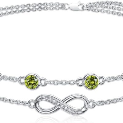 Dorunmo Christmas Gifts Anklet Bracelets For Women 925 Sterling Silver Birthstone/Infinity/Butterfly/Evil Eye/Turtle/Pineapple/Starfish/Heart Anklets Bracelets Jewelry Gifts for Women