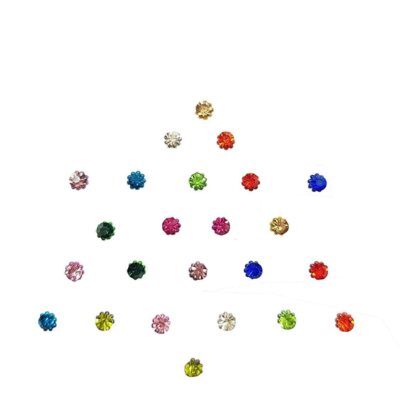 Indian Bollywood Forehead Stickers Diamond Design Jewelry Collection Small Stone Bindi (Multi-Color)