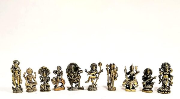 10 p/Set Thai Mini Brass Great Hindu Gods Goddess Figure Amulet OM Gift Collectible - Image 7