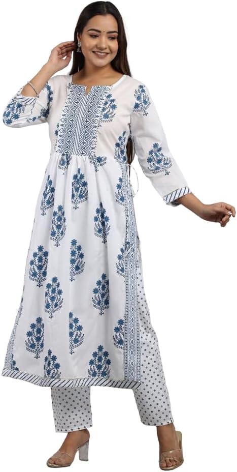 Indian Kurta Set For Women | Ethnic Kurta Set with Pant For Festive and Party | Traditional Outfit