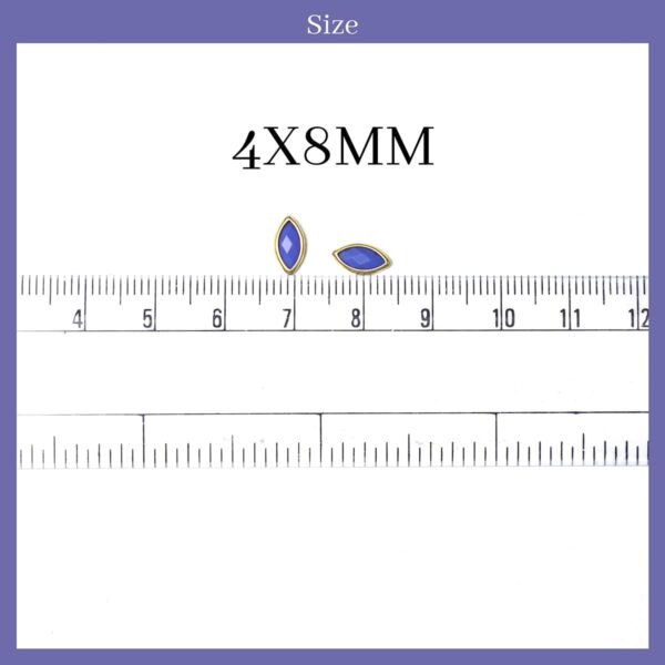 Embroiderymaterial 500 Pcs, 4X8 MM Glue On Jewels Stones for Crafts, Clothes, Jewelry Making, Resin Kundan Stone Gems, Craft Stones for Embellishments, Gemstone Cabochons, DIY Craft Supplies - Image 2
