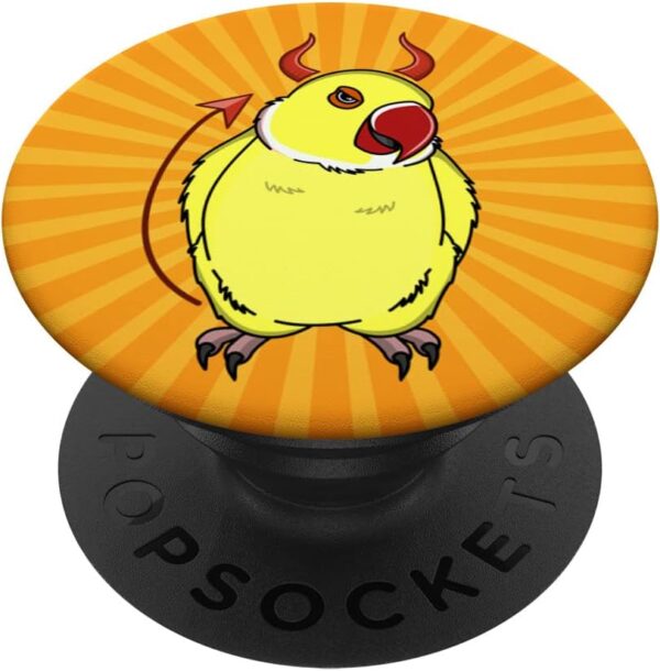 Scary Devil Costume Parrot I Yellow Indian Ringneck PopSockets Swappable PopGrip