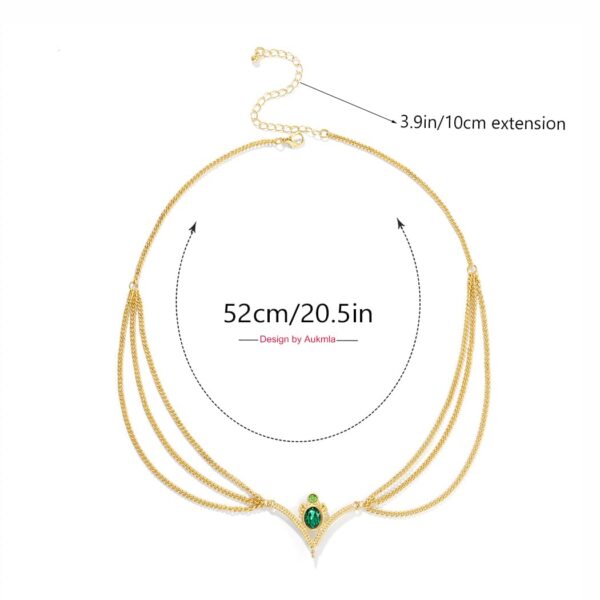 Aukmla Boho Head Chain Jewelry Gold Layered Headpiece Hair Chains Festival Halloween Prom Costume Headband Hair Accessories for Women - Image 5