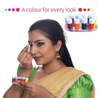 Liquid Kumkum Sindoor for Women & Girls | 11 Colors | 1.5gm each | 100% Skin Friendly | Matte Finish | Suitable for all skin tones | Opaque Coverage | Quick Dry Formula |100% Vegan | Temporary Tattoo