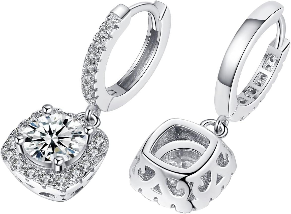 Moissanite Earrings for Women Hoop Earrings 1Ct-3Ct, Gifts for Wife Soulmate Mom Girlfriend, Anniversary Jewelry Present for Wife, Birthday Valentines Gifts - Image 7