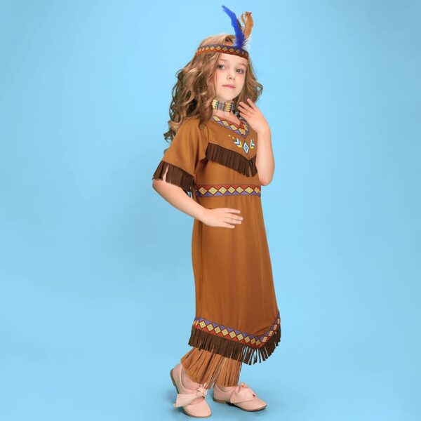 Boyiee Native Prince Costume Kids Indian Princess Dress Outfit for Halloween Cosplay - Image 8