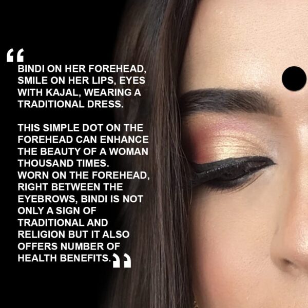Multisize Indian Daily Use Forehead Bindi Round Dot Tattoo Body Black Velvet Dot Bindi Tattoo Stickers Adhesive Body Bindi Forehead Stickers face Jewelry Indian Daily Use for Women (6 mm)
