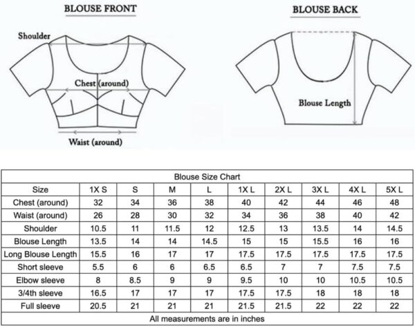 Women’s Stretchable Saree Blouse - Indian Saree Blouse for Women Readymade - Image 2