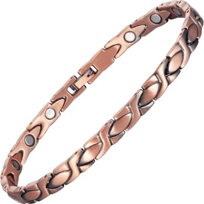 Copper Ankle Bracelet Women, Pure Copper Magnetic Anklet, Fashion Jewelry Present (One -Piece)