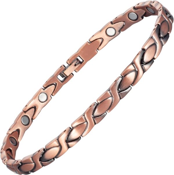 Copper Ankle Bracelet Women, Pure Copper Magnetic Anklet, Fashion Jewelry Present (One -Piece)