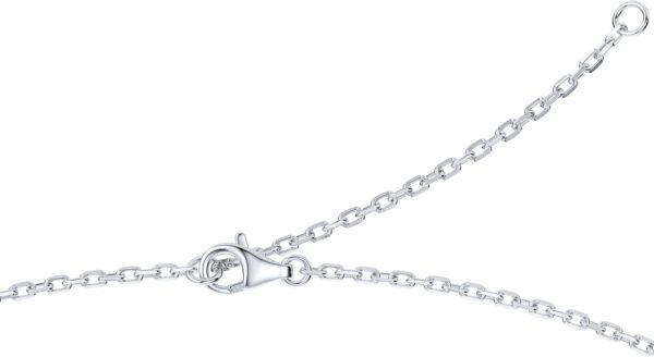 THELANDA Genuine Moissanite Sterling Silver Vintage Classic Filigree 2 Carat Pendant Necklace, Adjustable 18-20 Inch Chain with Lobster Clasp, Elegant Jewelry Gift for Women - Image 5