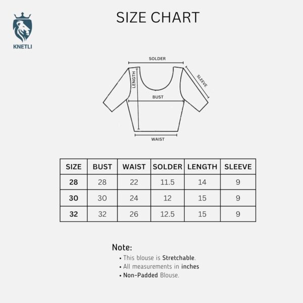 KNETLI Cotton Polyester Readymade Stretchable Blouse for Women - Image 2