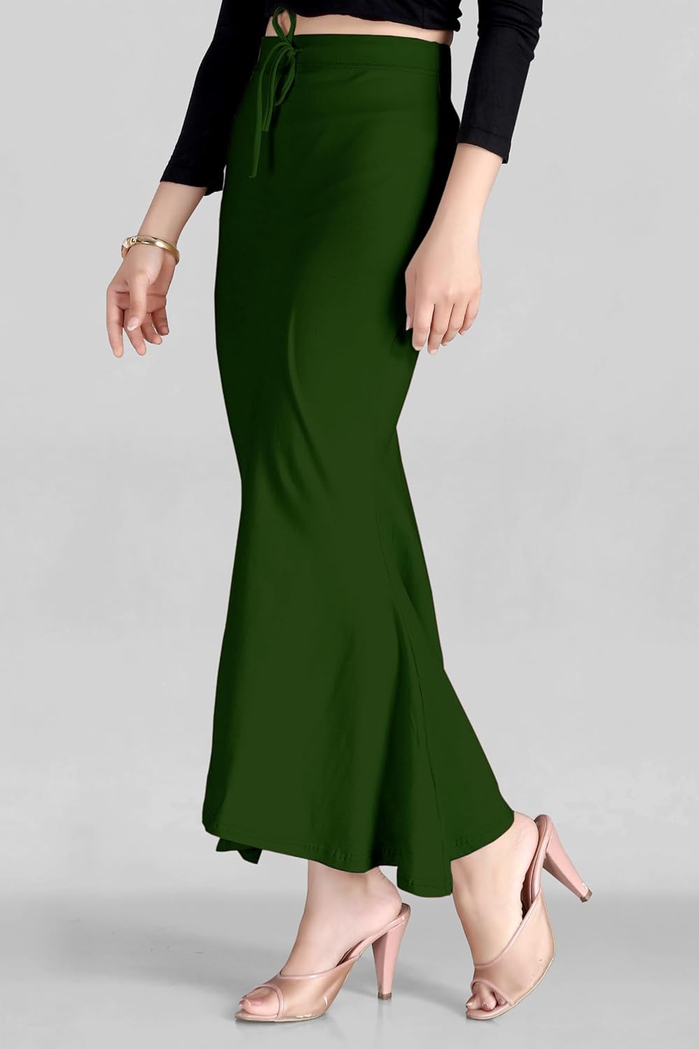 Chandrakala Cotton Saree Shapewear for Women Seamless Stretchable Mermaid Sari Shaper Petticoat Girls (S117-P) - Image 2