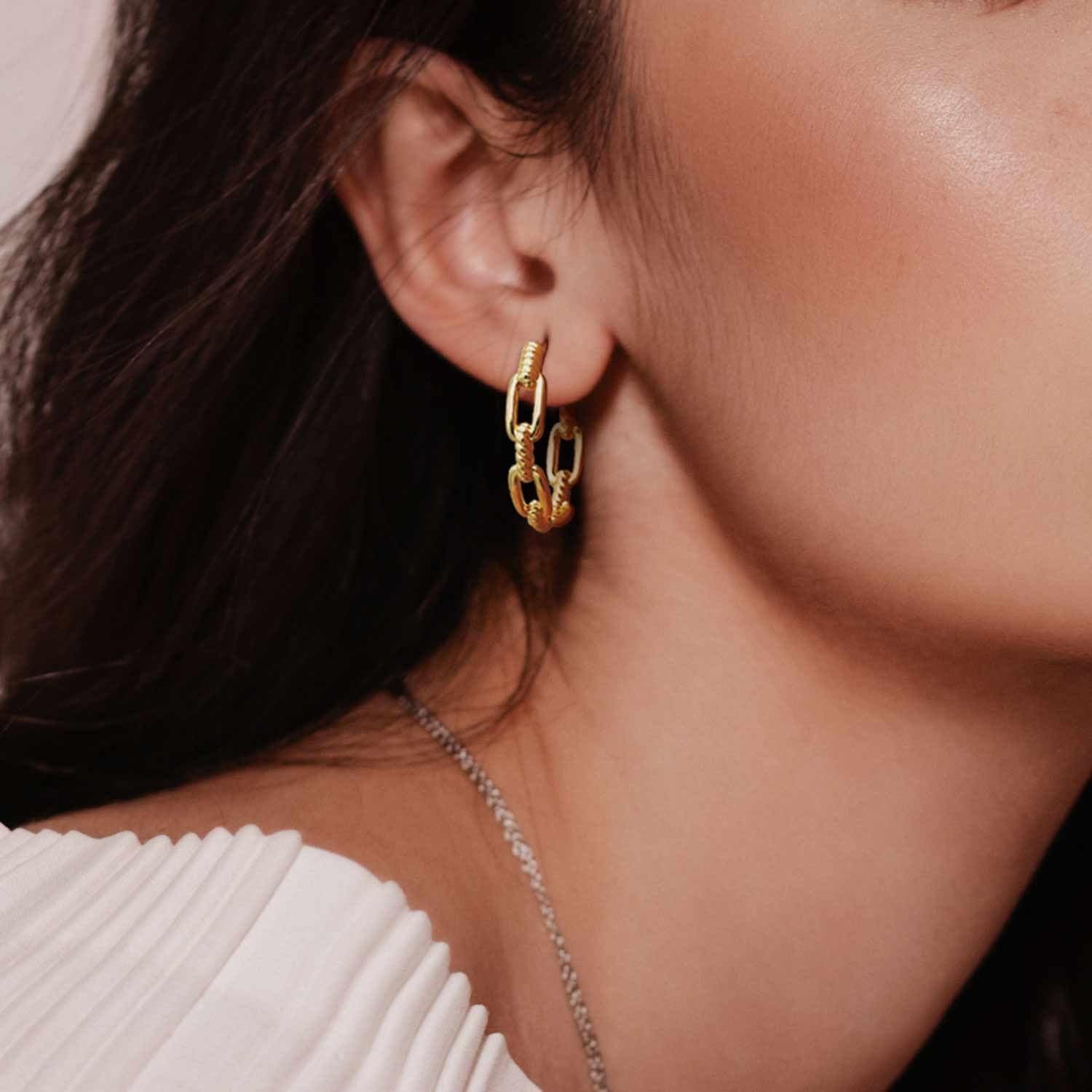 Gold Hoop Earrings for Women 14K Gold Earrings for Women Design Hypoallergenic Lightweight Gold Hoop Earrings Women Earrings Hoops 25 MM/ 30 MM - Image 8