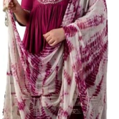 Indian/Pakistani Women's Ethnic Wear Readymade Sharara Dress With Anarkali Kurti