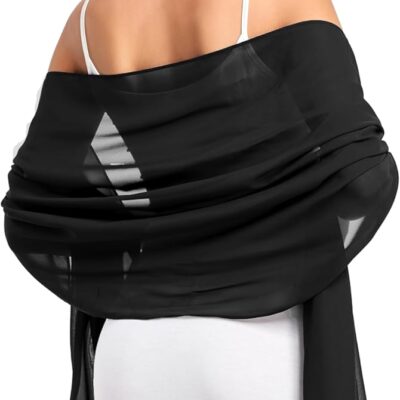 olyrjie Soft Chiffon Scarfs Shawls and Wraps for Evening Dresses Wedding Shawl Wraps Bridal Scarve for Women