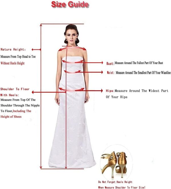 Abaowedding Women's Wedding Dress Lace Double V-Neck Sleeveless Evening Dress - Image 5
