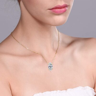 The Diamond Deal 1/4 Carat - 5 Carat | IGI Certified Lab Grown Diamond floating Pendant Necklace For Women | 14K White, Yellow Or Rose Gold | Lab Created Solitaire Lab-Grown Diamond Pendant Necklace