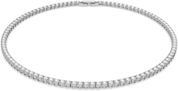 Swarovski Jewelry Crystal Elegance Necklace Collection, with Crystals and Clear Stones on Rhodium and Rose Gold-Tone Finished Metal