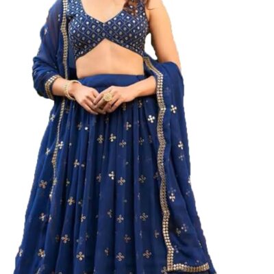STELLACOUTURE indian ready to wear lehenga choli for women flared party night with stitched blouse 8332-U