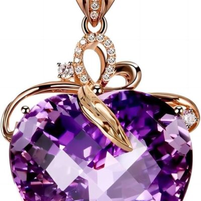 Gemstone Necklace for Women, 18K Rose Gold, Natural Stones, Elegant Design, Mother's Day, Birthday, Thanksgiving Gifts for Women