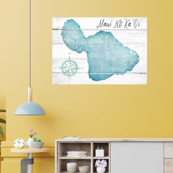 Young's Inc Wood Hawaii Maui Island Wall Sign - 24" X 18" - Image 2