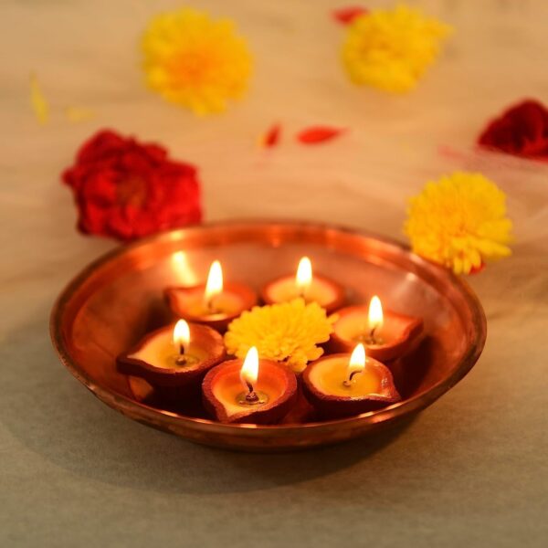 Welburn Veda&Co™ Pure Cow Ghee Diya for Puja - 30 Pieces, 45 Minutes Burn Time, Clarified Butter Filled, Paraffin Free, Clay Diya Lamp, Ready to Use Diya, Yoga & Meditation, Eco Friendly Pooja Diyas - Image 5