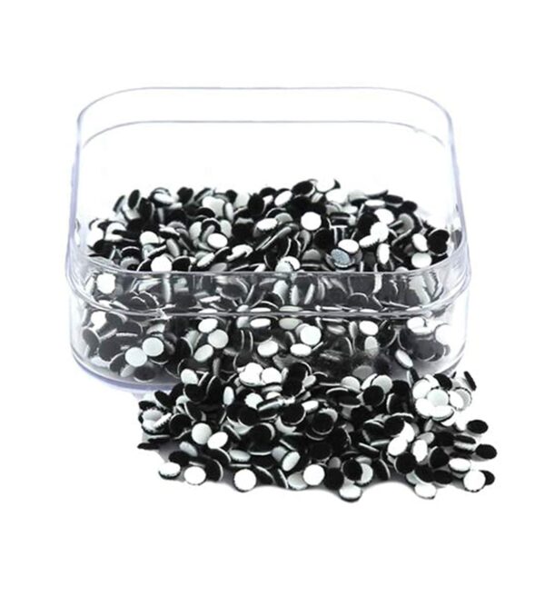 All Color Velvet Dot Bindi Tattoo Stickers Adhesive Body Jewelry Multi Size Indian Daily Use Forehead Bindi Round Dot (Black)