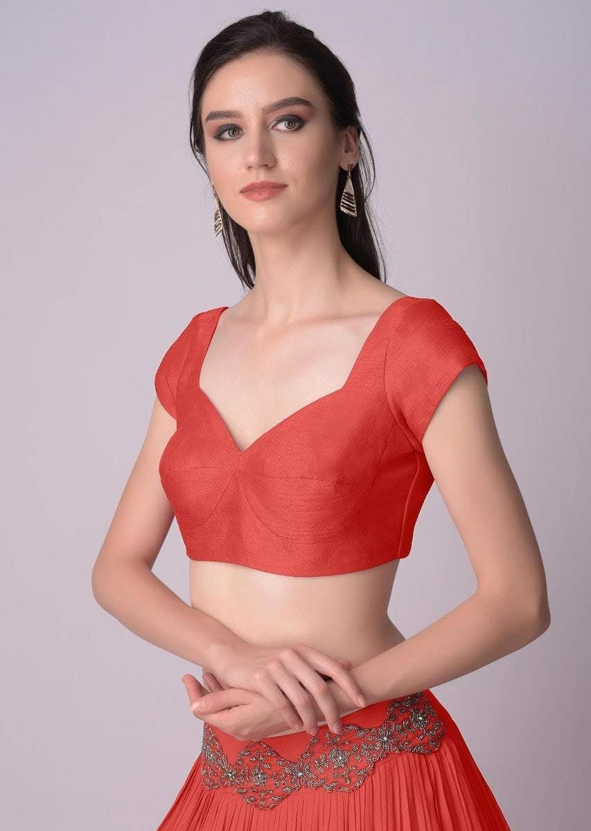 Indian Designer Party wear Saree blouse for Women Readymade Non Padded silk choli Crop Top Blouse - Image 5
