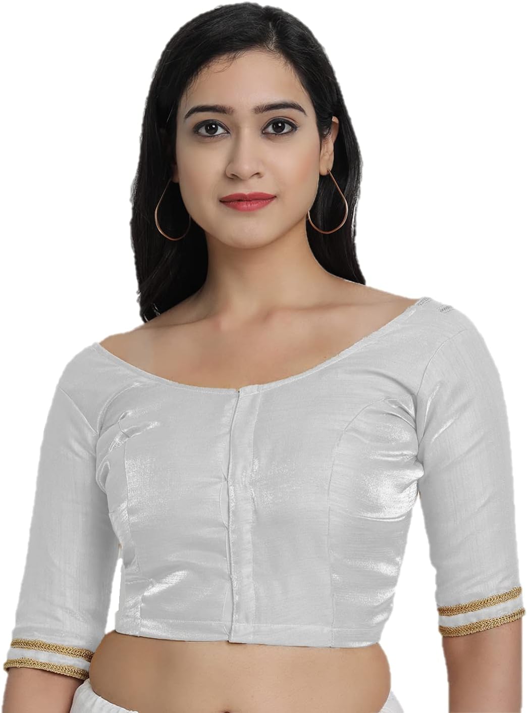 Indian Designer Women'S Readymade Silk And Satin Indian Ethnic Saree Blouse Crop Top Choli For Party Wear