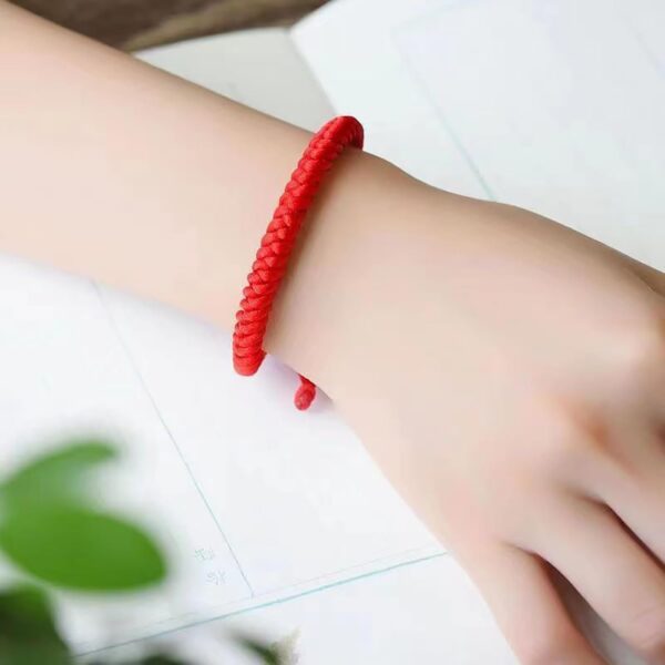 Authentic Blessed Tibetan Buddhist Bracelet, Handmade Rope Lucky and Knot Protection Bracelet with Talisman for Child, Men and Women, Adjustable Woven Red String Bracelet For Friends (Red) - Image 5