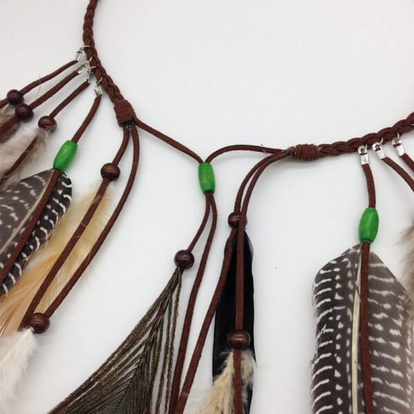 Feather Headband Hippie Indian Boho Hair Hoops Tassel Bohemian Headdress Headwear Headpiece Women Girls Kids Crown Hairband Hair Bands Party Decoration Cosplay Costume Handmade Hair Accessories Mixed - Image 4