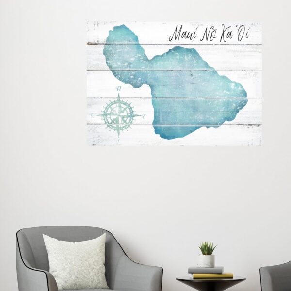 Young's Inc Wood Hawaii Maui Island Wall Sign - 24" X 18" - Image 3