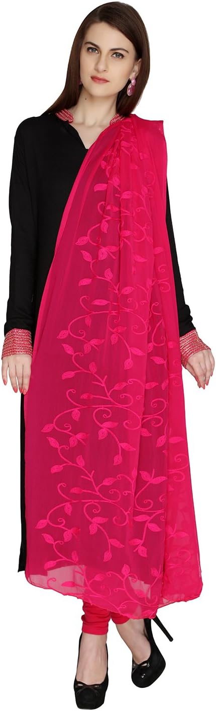 DUPATTA BAZAAR Woman's Embroidered Soft Chiffon Chunni,Dupatta, Stole - Image 3