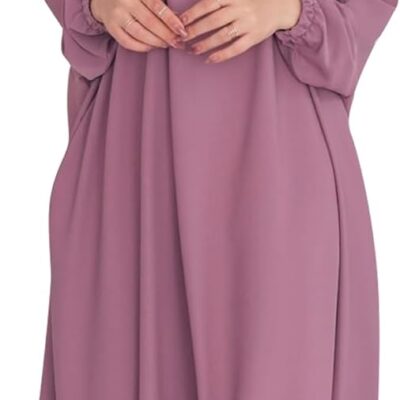 Women Jilbab Islamic Prayer Dress Muslim Dress for Woman Muslim Maxi Abaya Eid Ramadan Formal Gown with Sleeve Prayer Dress