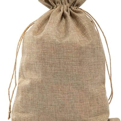 Burlap Bags with Drawstring, 10"x14" Burlap Favor Sacks (Lot of 10) for Wrapping Thanksgiving and Christmas Favors, Gifts, Birthday, Wedding, DIY or Household Use