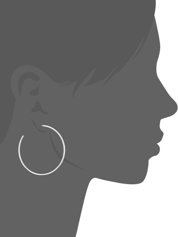Amazon Essentials Sterling Silver Lightweight Polished Post C-Hoop Hoop Earrings , (previously Amazon Collection) - Image 2