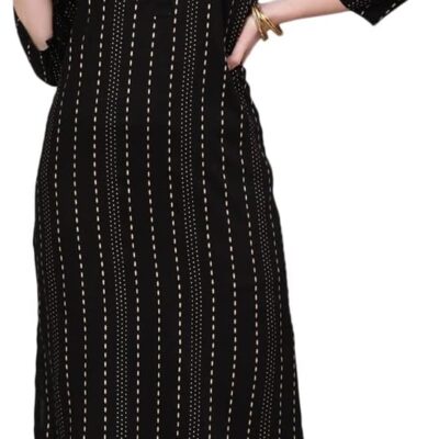 Women's Rayon Floral Print Straight Kurta