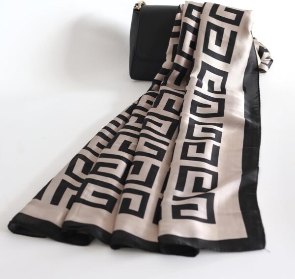 FINIZO Mulberry Silk Feeling Long Scarf for Women Large Shawls for Headscarf and Neck Sunscreen Shawls - Image 4
