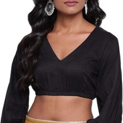 Women's Readymade Stitched Designer Party Wear Bollywood Indian Style Padded Blouse for Saree Crop Top Choli