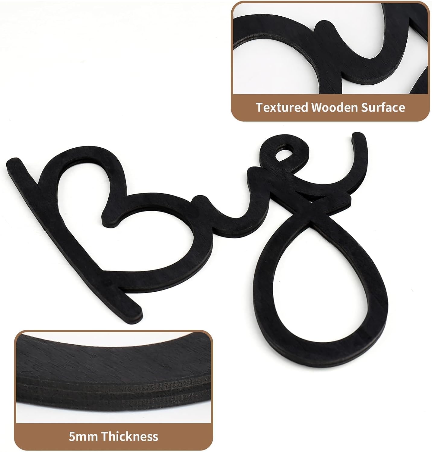 Dripykiaa Love You Bye Wood Sign Home Decor Boho Decor Wall Decor Express Love and Warm for Your Family Lovers Wall Art Gift Hallway Entryway Door Valentine Decorations for Home - Image 4