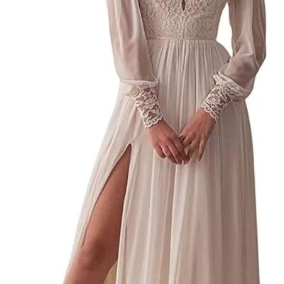 Fair Lady Wedding Dresses for Bride 2024 V Neck Beaded Straps Lace Appliques Bridal Gown for Women