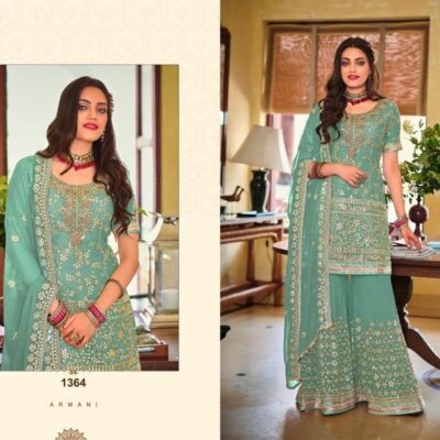 Xclusive Indian/Pakistani Embroidery Salwar Kameez for Women's Ready to wear Sharara Style Newest Arrival (D-2605)