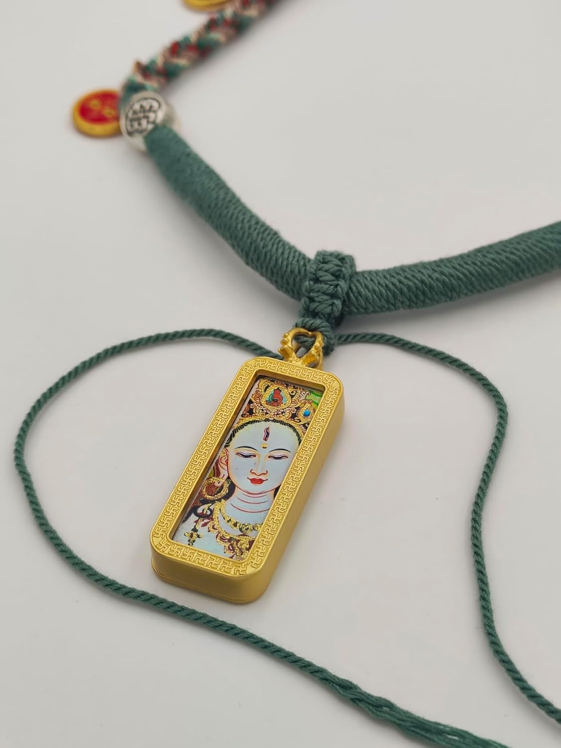 Now All Fengshui Modern Healing Necklace - Get Well Soon Protection Amulet - Adjustable Handmade Lucky Jewelry - Unique Weave Rope for Women & Men (Blue, Extra Large) - Image 2