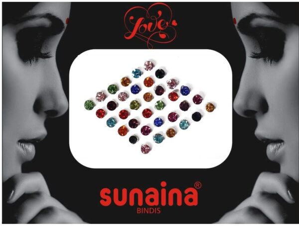 New Love Collection Diamond Stone Bindis for Women & Girls (Multicolor) - Image 2