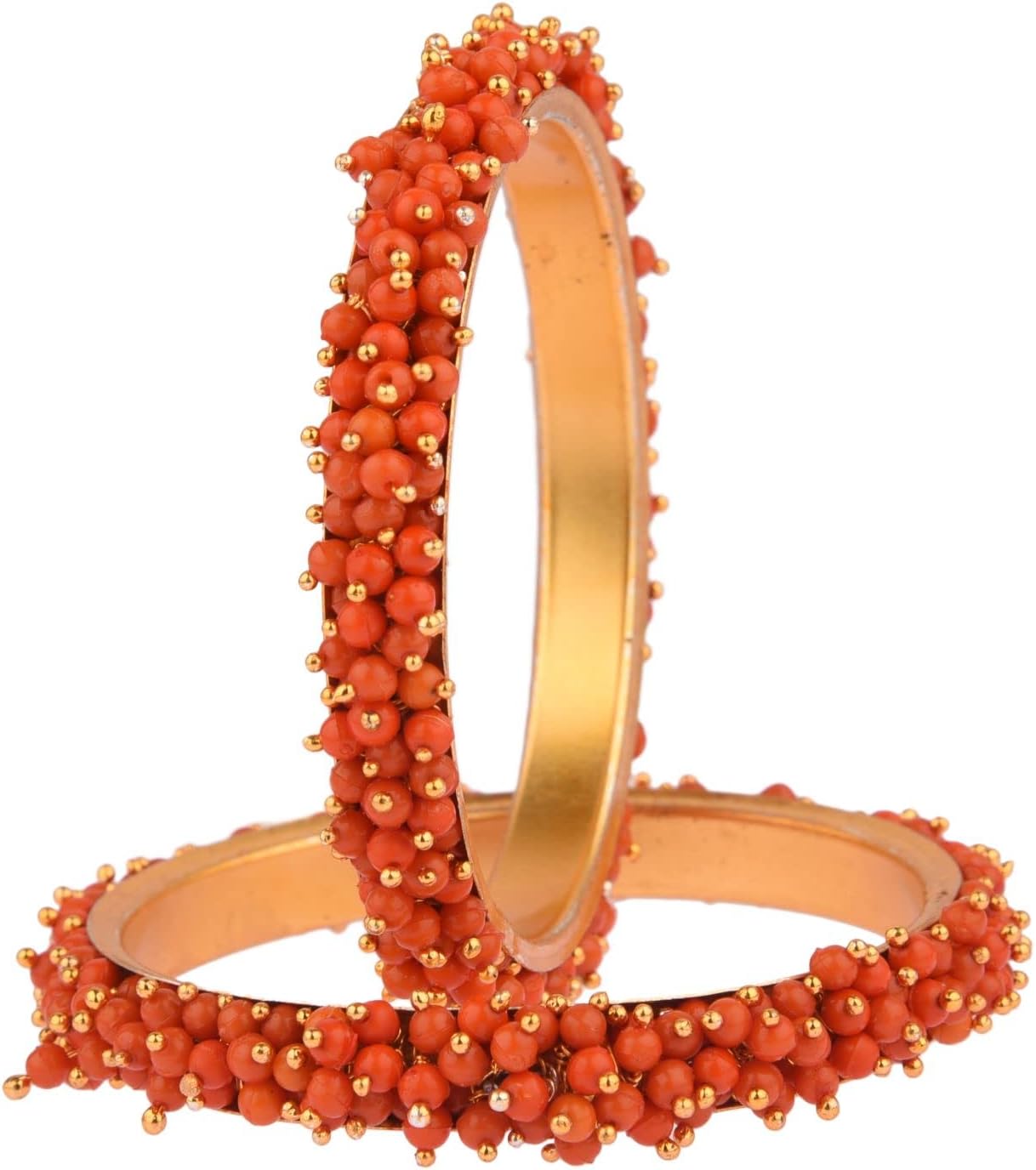 Efulgenz Indian Bangles for Women Fashion Jewelry Indian Bollywood Faux Pearl Beaded Wedding Bridal Bracelet Bangle for Women