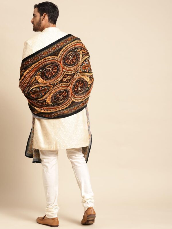 KISAH Men's Indowestern Sherwani & Pajama/Dhoti with Dupatta Set – Traditional Indian Ethnic Wear for Ocassions - Image 2