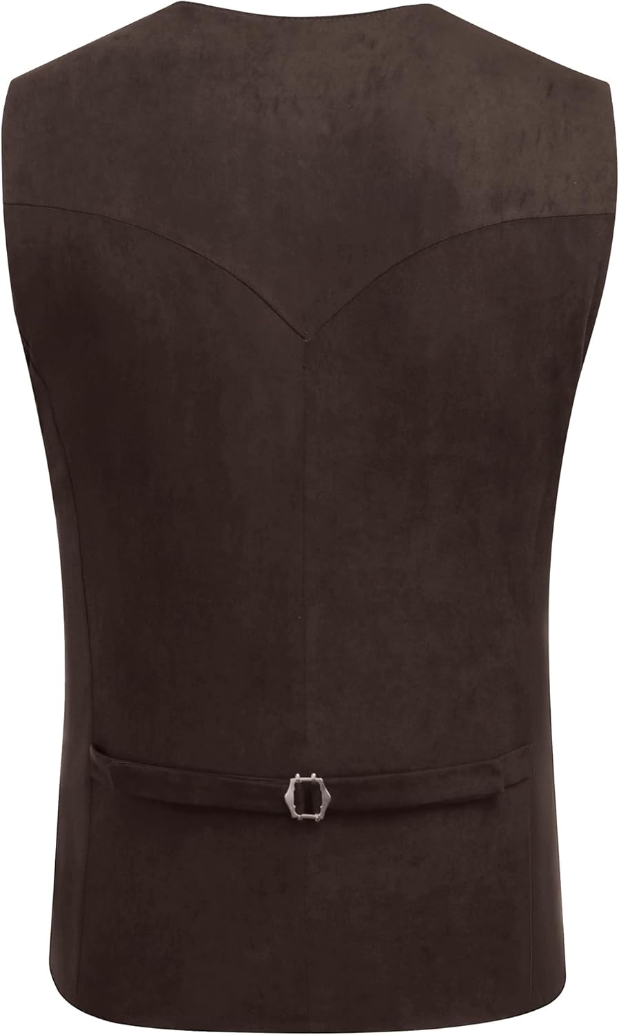 COOFANDY Men's Suede Leather Suit Vest Casual Western Vest Jacket Slim Fit Vest Waistcoat - Image 4