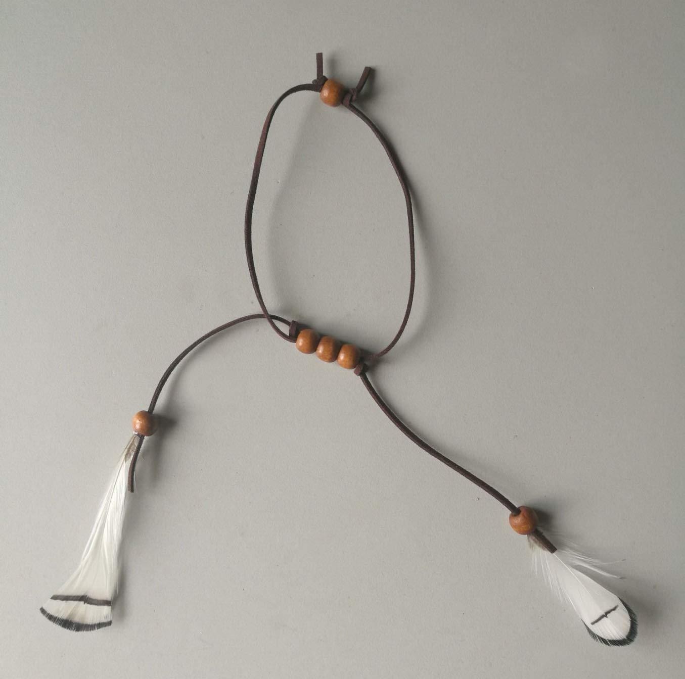 Set of 2 Handmade Bohemian Hippie Fascinator Feather Headband Headdress and Armband - Women Gypsy Indian Feather Tassels Headwear Headpiece Hairband Hair Accessories - Image 2